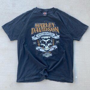 Vintage San Antonio Alamo Harley Davidson black te